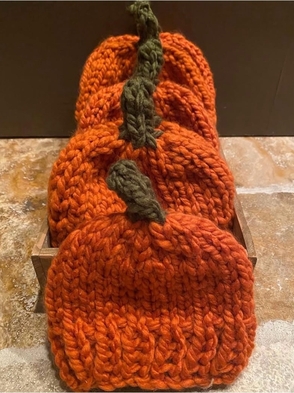 Hand Knit Pumpkin Hat